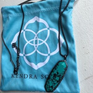 Kendra Scott necklace with gunmetal chain
